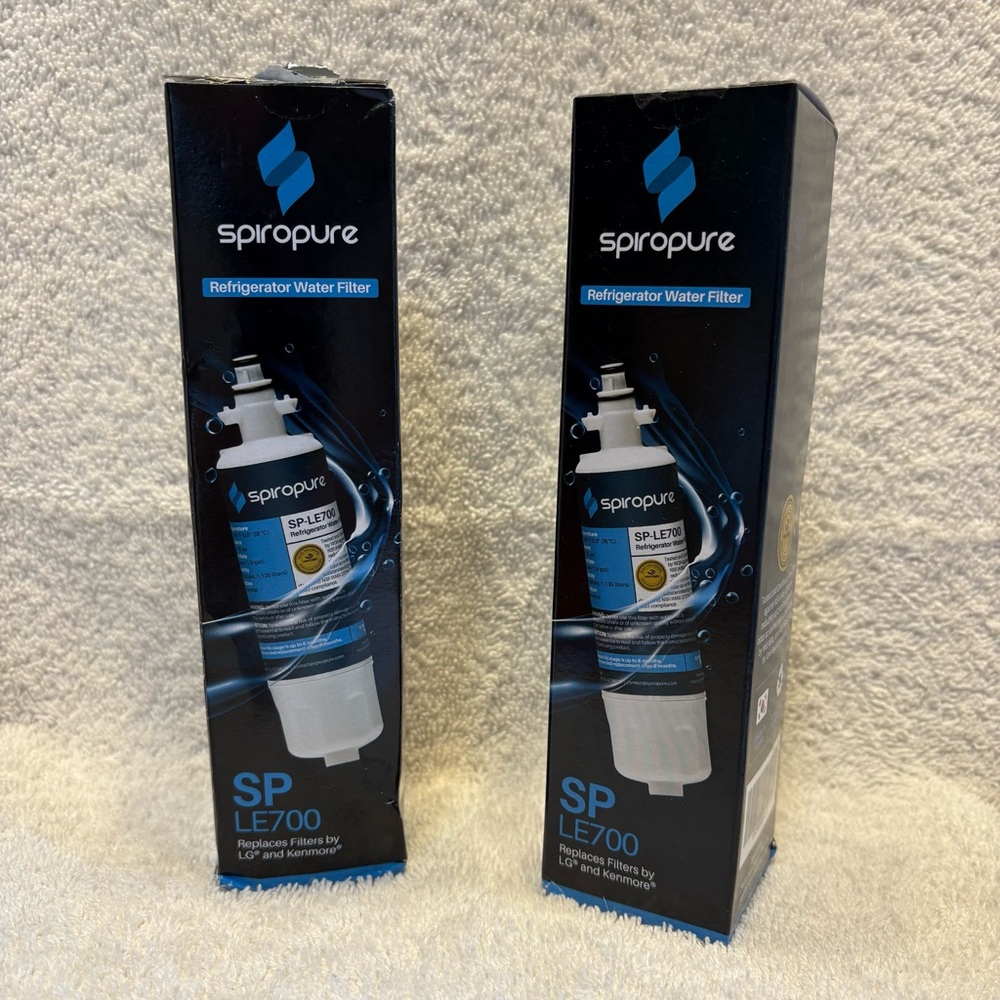 2 Spiropure Refrigerator Water Filters SP-LE700, Filters for LG and Kenmore